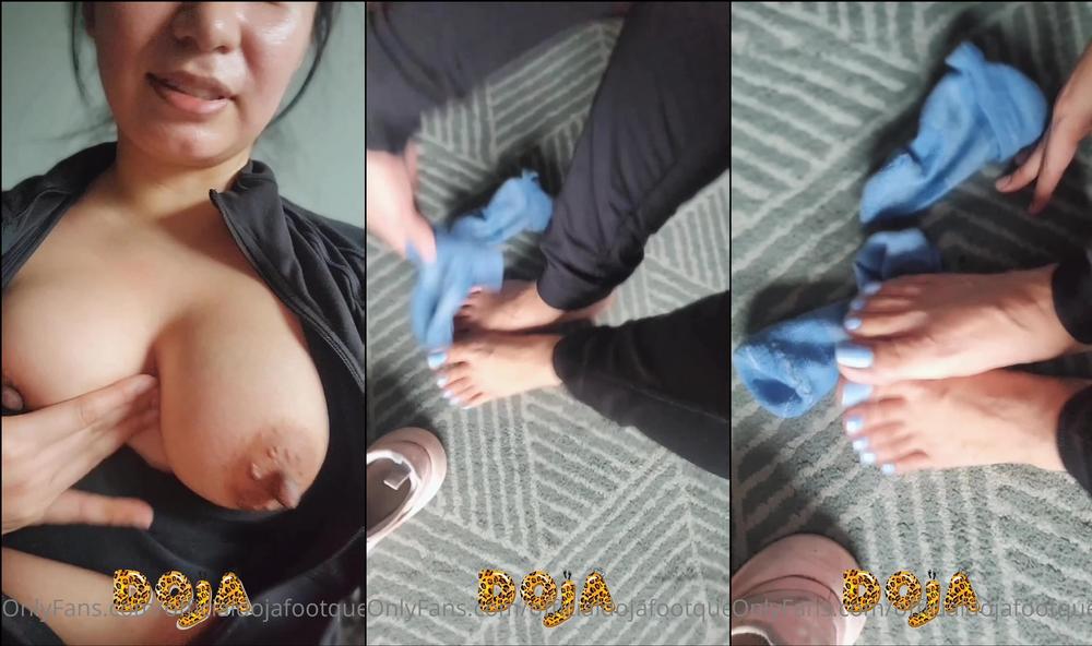 officialdojafootqueen 18 01 2023 2747278978 Would you lick my post workout sweaty tits and sweaty feet