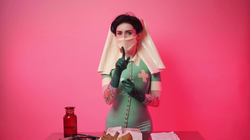 Joi Nurse And A Lot Of Medical Gloves