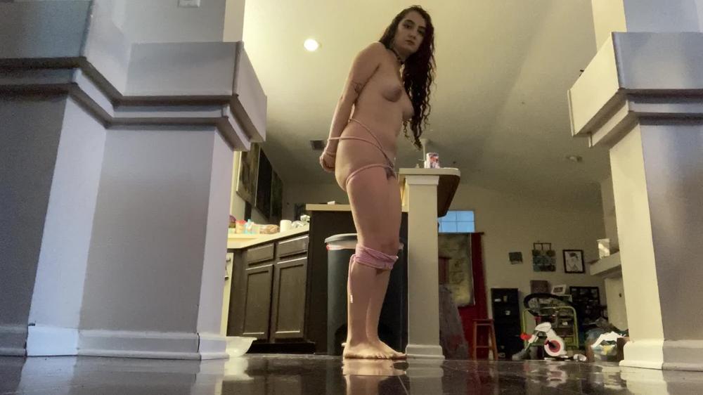 Naked Tied Up And Hopping Around