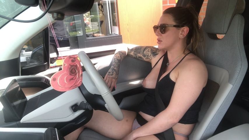 Drive Thru Tit Out Pussy Play