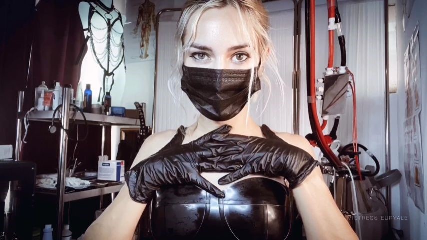 Mistress Euryale French Black Latex Glove Fetish Joi
