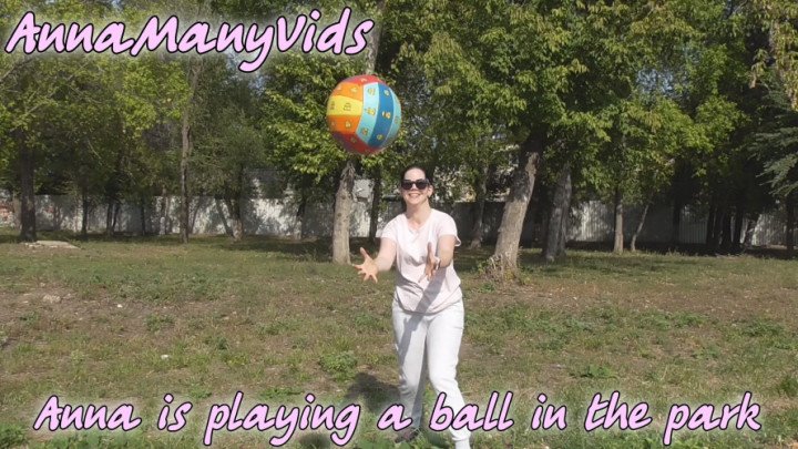 Annamanyvids Anna Is Playing A Ball In The Park