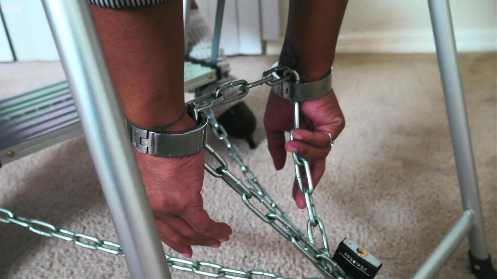 Subbiecupcake Schoolgirl Shackled Struggling