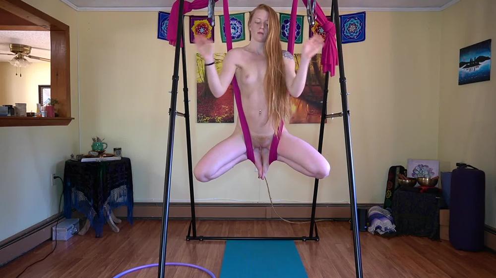 Scarletlotuss Nude Aerial Yoga Practice