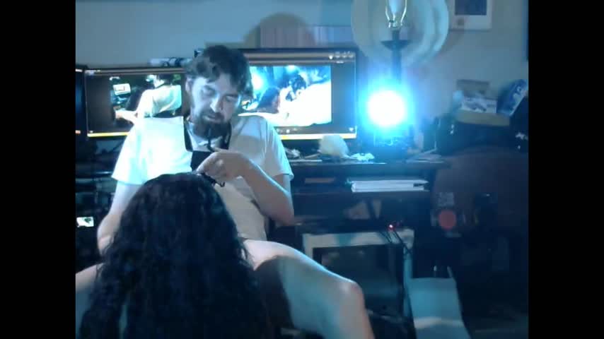 Amber Cream ball licking blowjob & bang