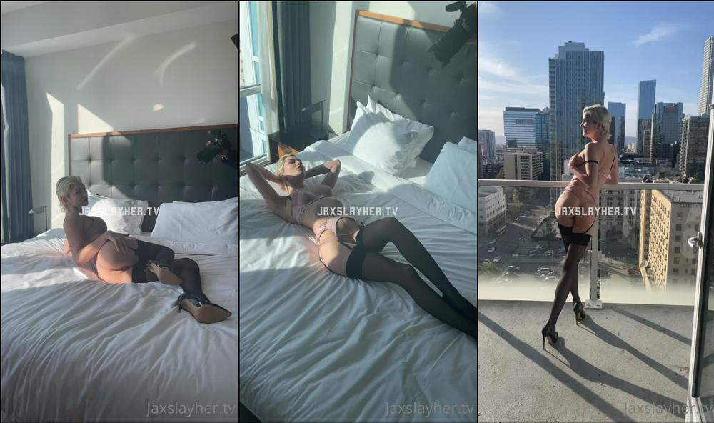 jaxslayher 02 05 2021 2099184860 BTS @disciplesofdesire shooting photos of @skyebluewantsu .... me walking around naked