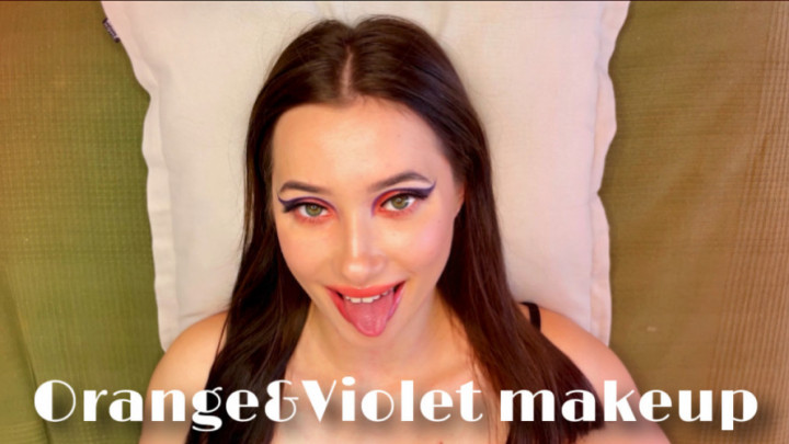 Orange&Violet make up | Face fetish