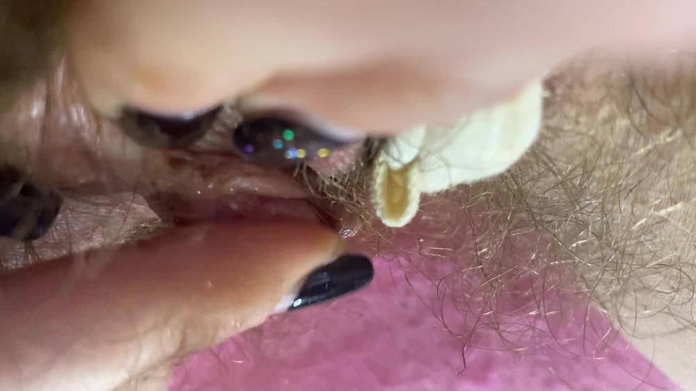 Cuteblonde666 Extreme Close Up Big Clit Orgasm Hairy