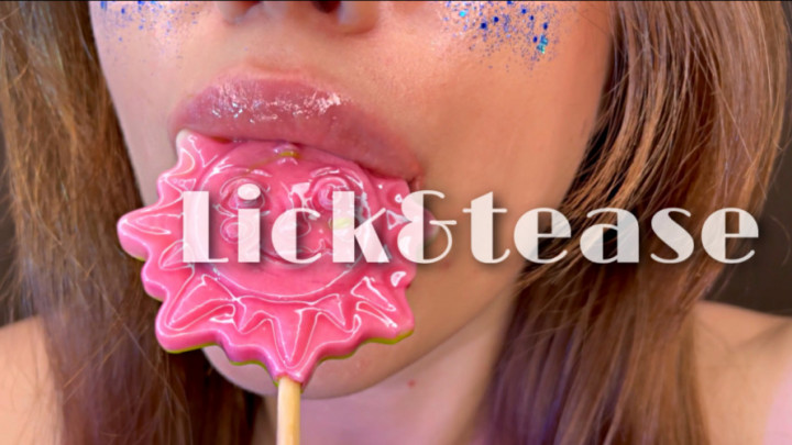 Tongue & lolli lick and tease