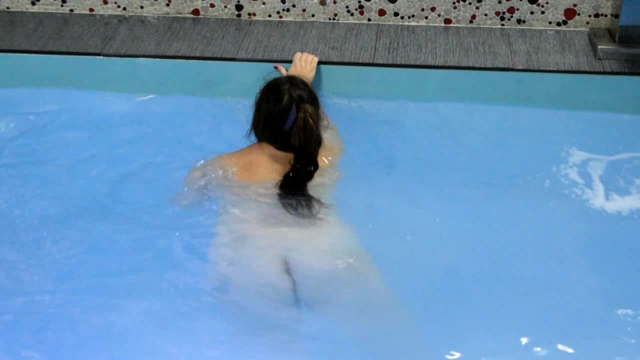 just enjoying in a pool