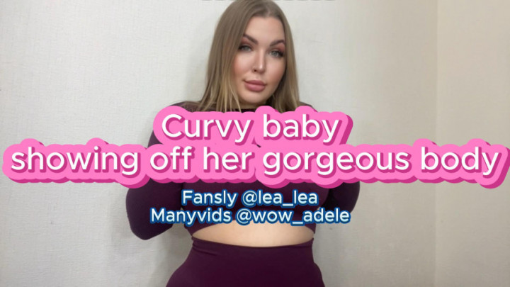 Curvy baby showing off her gorgeous body