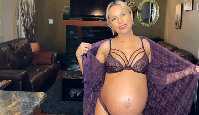 Grace Squirts Lingerie For My Boss While Pregnant