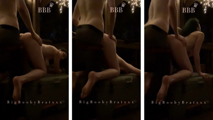 Daddy fucking me on the cabin porch