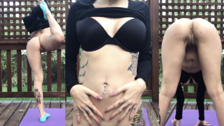Brattybella Stretchtwerk On Daddys Patio