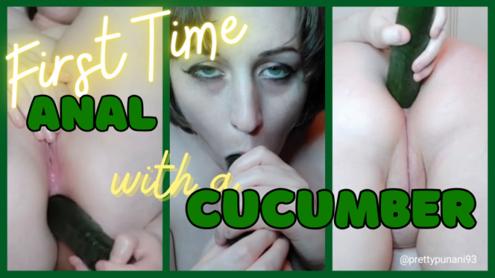 First Time Anal with Cucumber