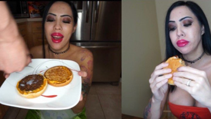 Jasminedark Waitress Feeds Cum To Rude Customer
