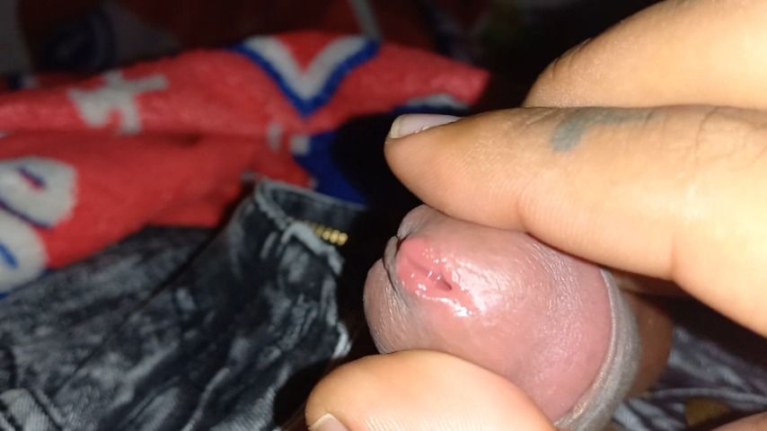 playing with my huge cock