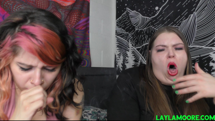 Layla & Mona Have a Smoking Coughing Fit