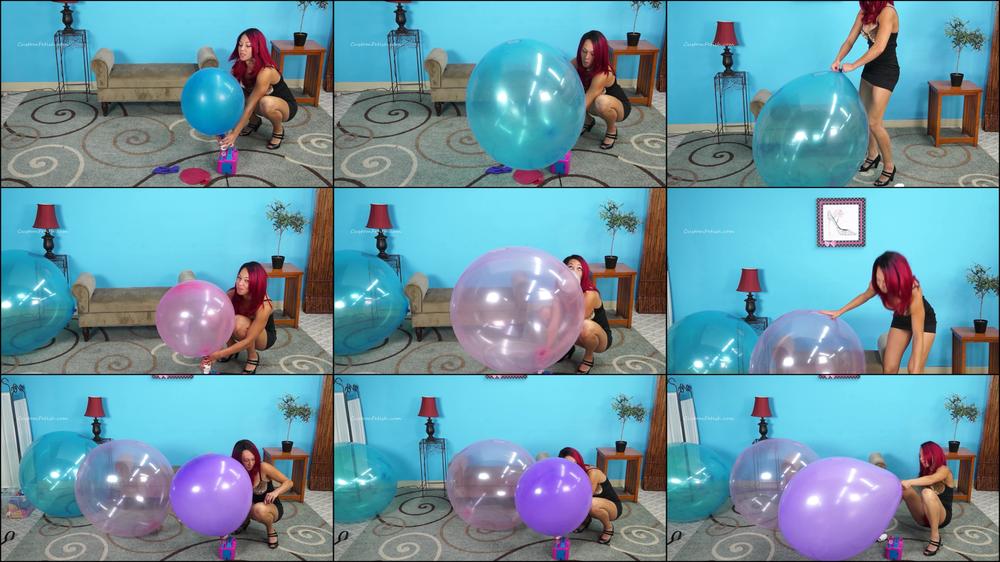 Cherri Inflates 3-36" Balloons