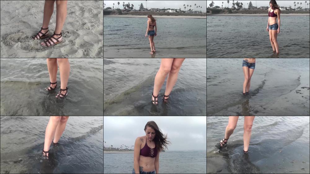 Madison's Jean Shorts and Roman Sandals