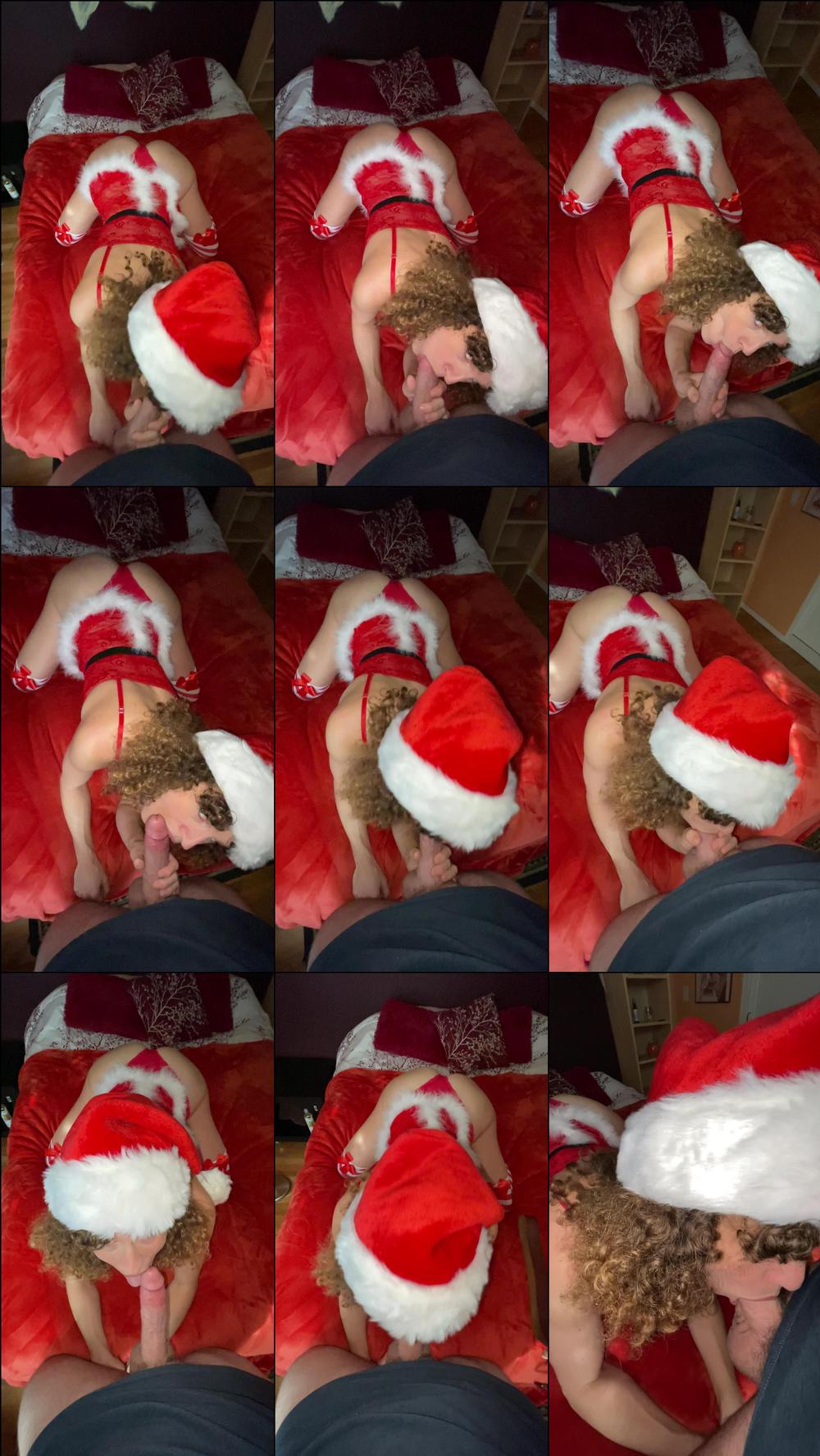 Santa’s cum slut gets whipped w/ belt - December 11, 2020