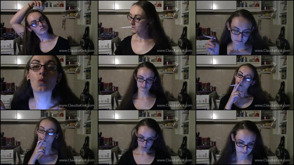 Brushing Long Hair and Smoking - November 08, 2019