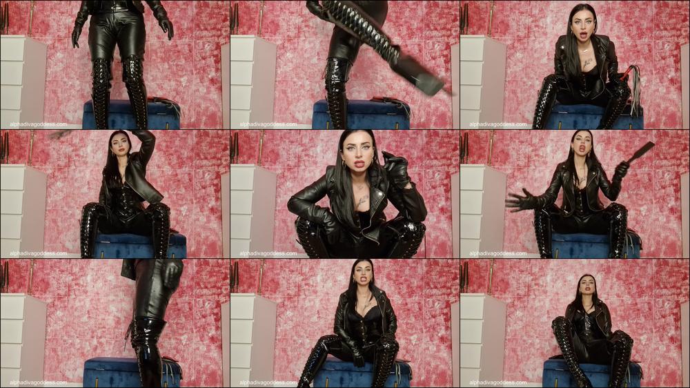 Leather humiliation and ballbusting - June 17, 2023