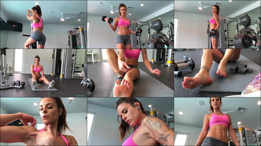 Sunshine Tampa Drags Her Puppy Slave To The Gym