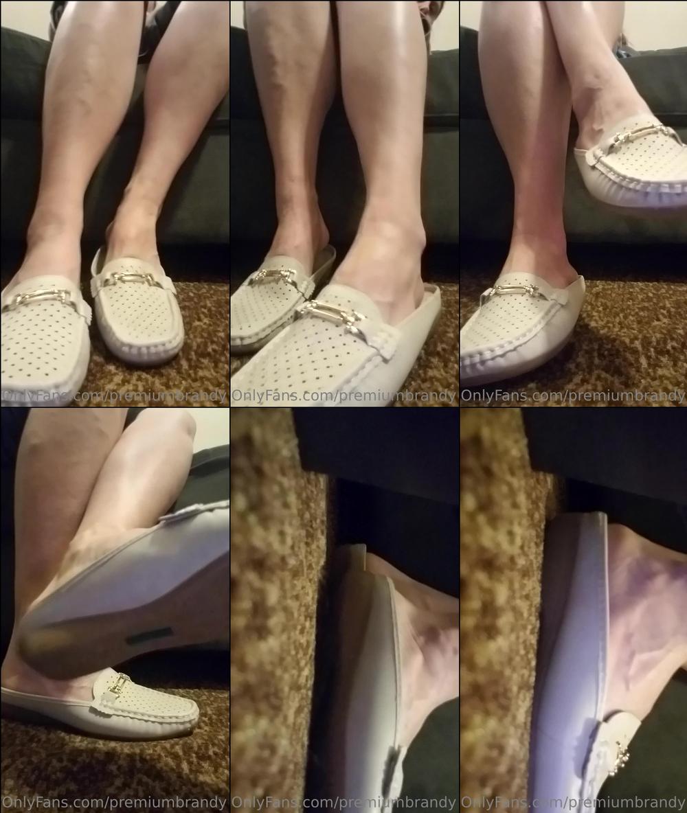 premiumbrandy 01 12 2022 2701328439 white mules shoe play this is one of my first shoe plays. i dangle and smack them to my fe