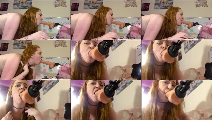 Baby Peach Fuck Machine Blow Job