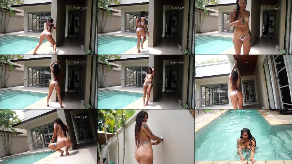 Sweaty striptease:  Pool Edition