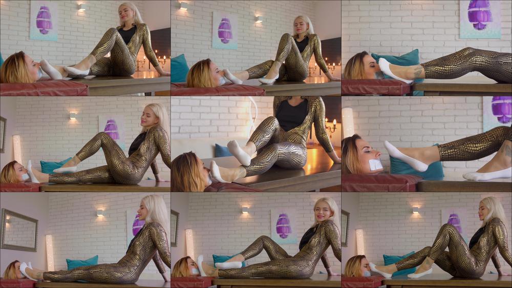 Polish Mistress clips - Head Of Weronika And Khaleesi On Table - Socks Part - Russian Language - 4K
