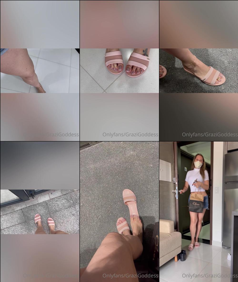 grazigoddess 119044214 2021 03 06 after a very good footjob i went down to get my ifood with my slippers depois de um footjob muito g
