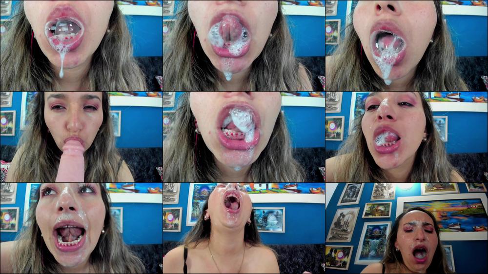 bThe Exotic Dildo and the Submissive Woman's Mouth