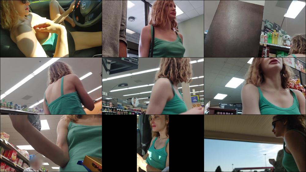 Candid Voyeuristic Shopping With A Hussy