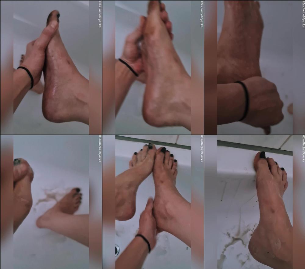 iamrachelsparks 04 11 2021 2265061418 My feet were extremely dirty after walking in the garden barefoot. Time to clean them  