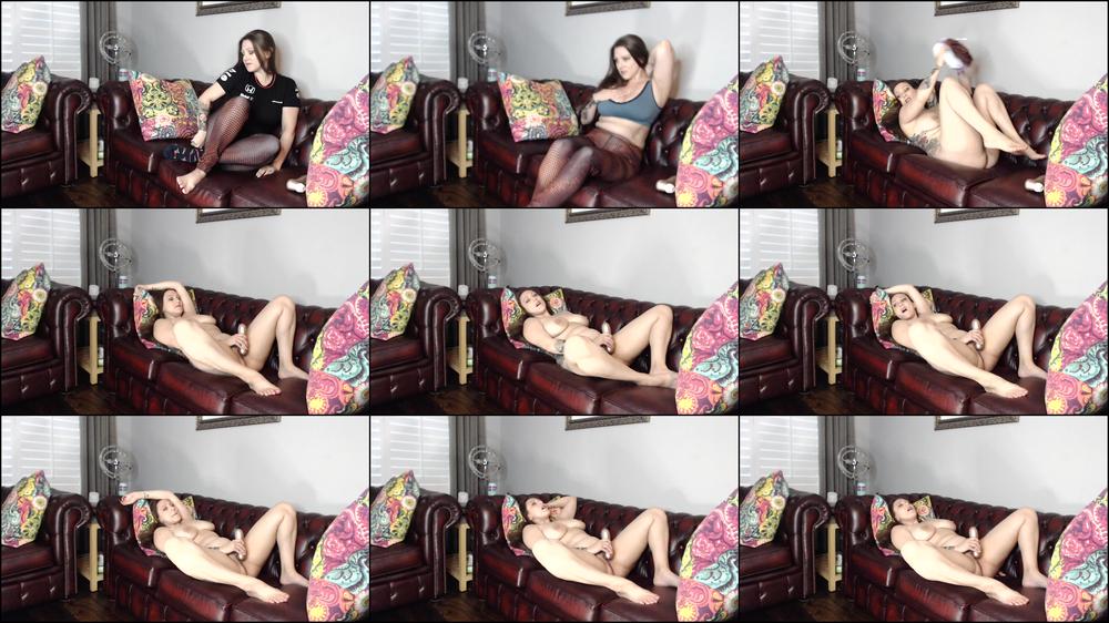 Masturbating on Sofa With Vibrator