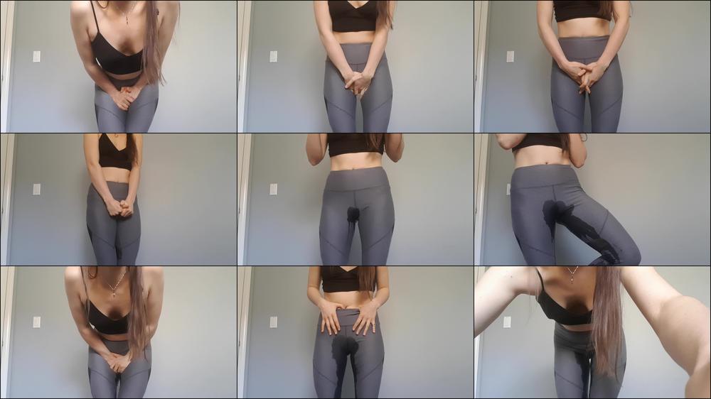 Embarrassed Girl Pees in her Leggings