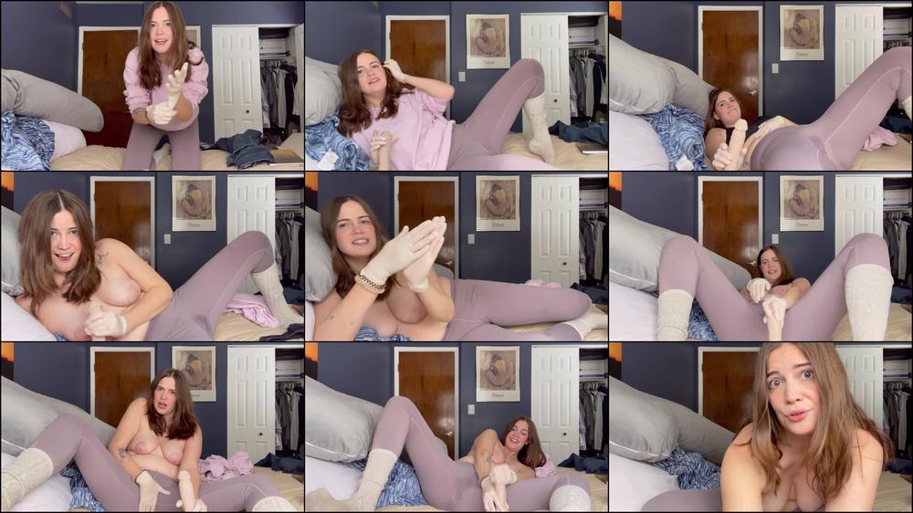 wet leggings & glove stroking my stepbro - December 24, 2022
