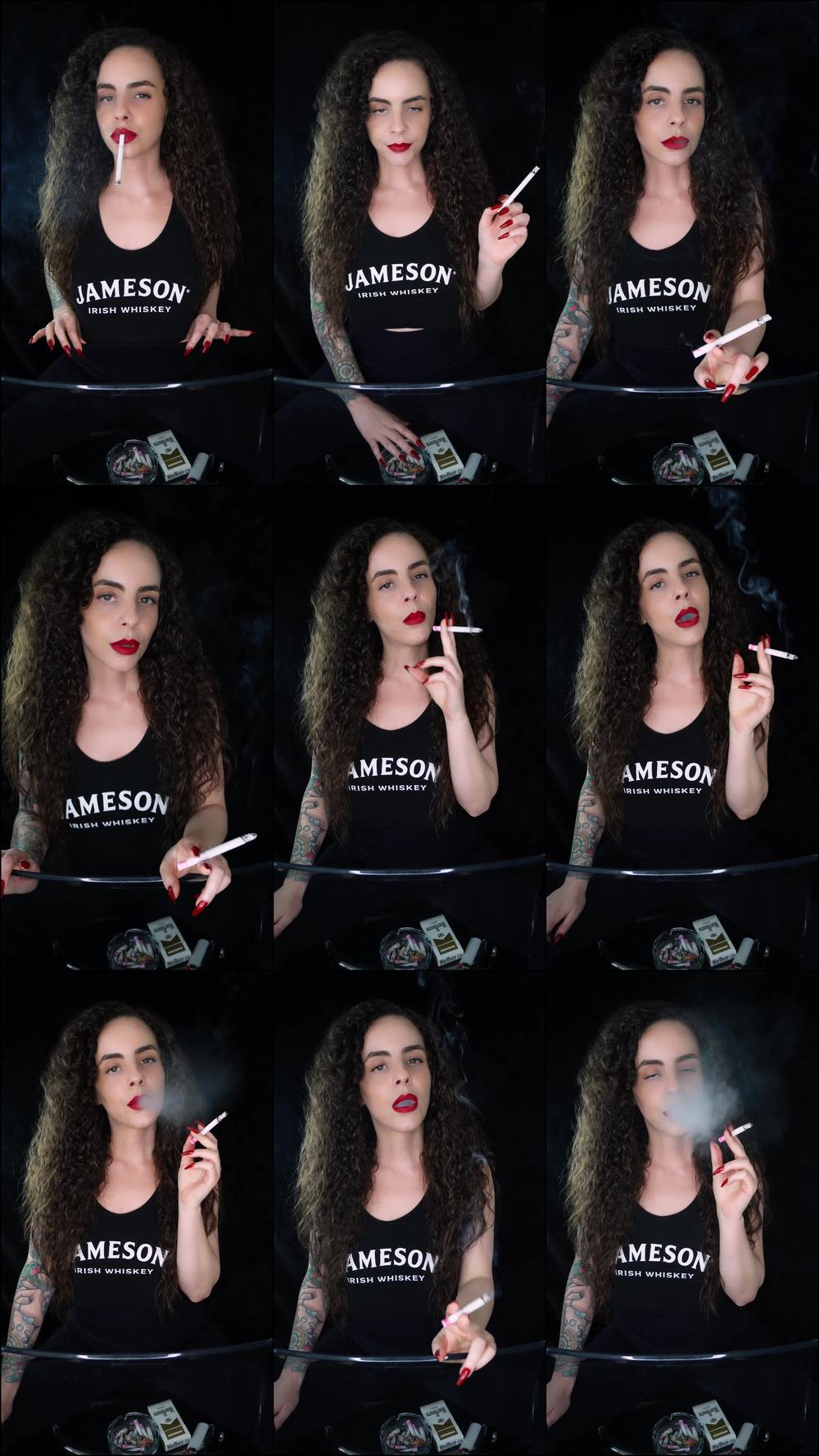 Smoking 100s with Long Nails