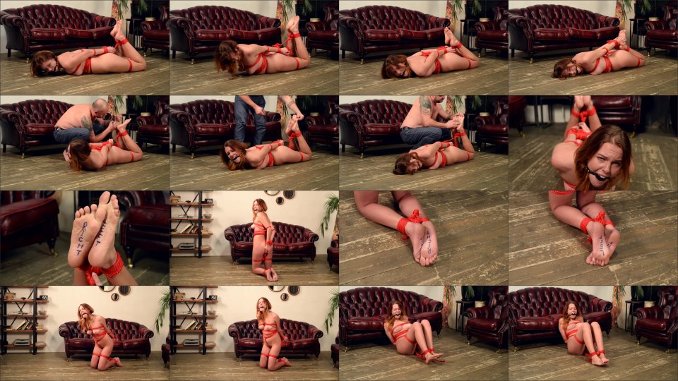 Act Of Bondage Pretty Redhead Lera In Strict Bondage And Soles Writing