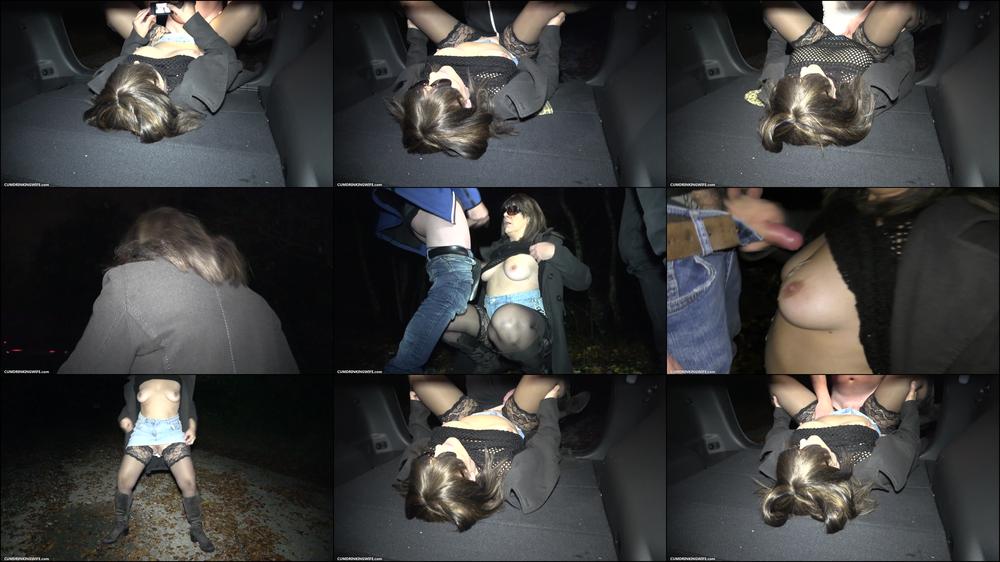 Nighttime gangbang at the rest area