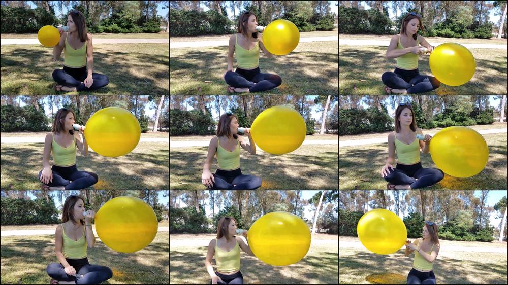 Amber Blows a 24-Inch TufTex in Park