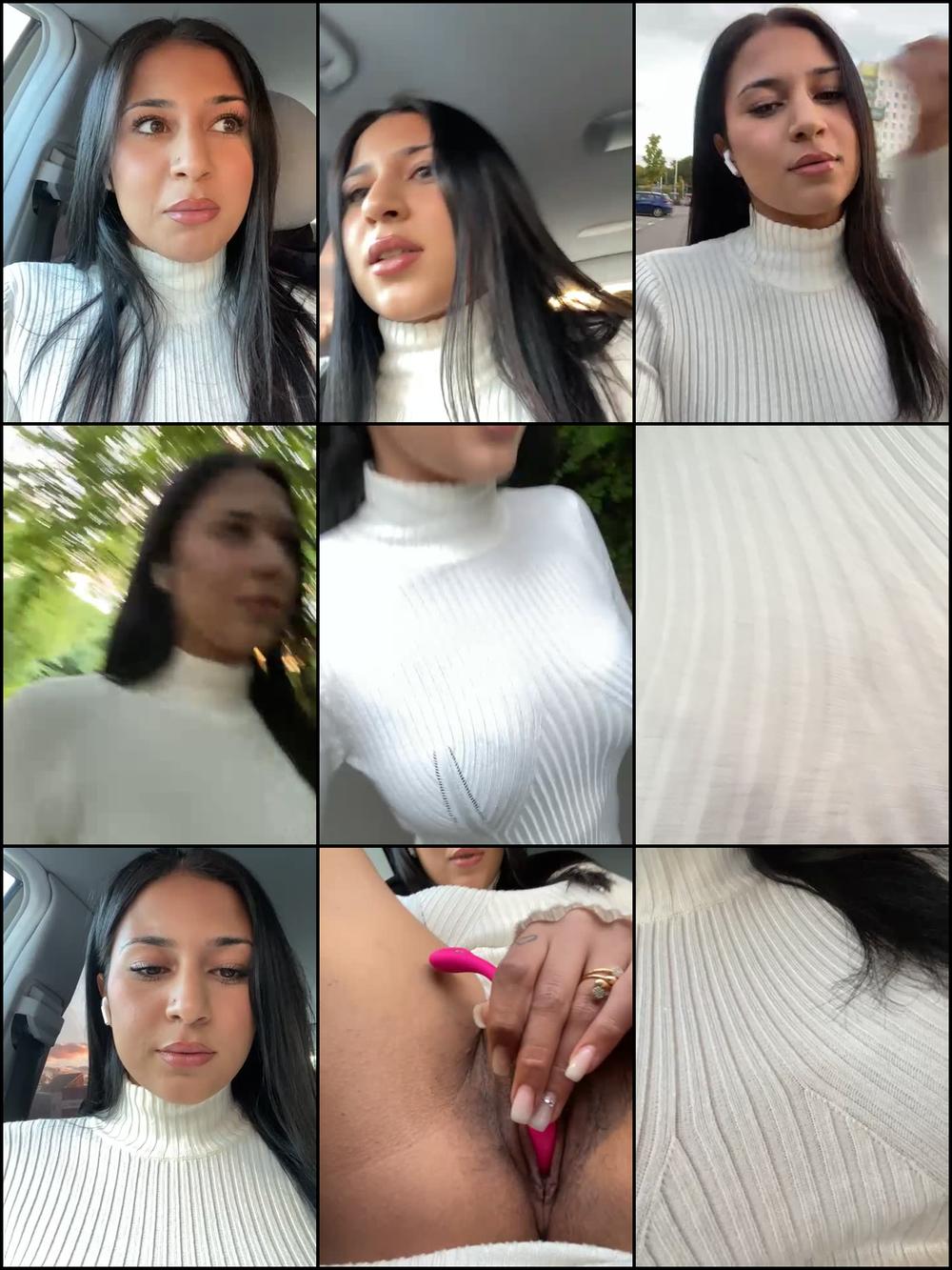 Girl Enjoying Vibrator In Public