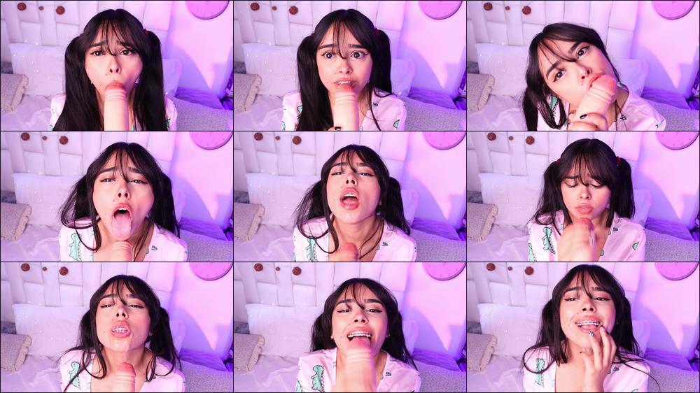 Daddy cum in cutie girl braces