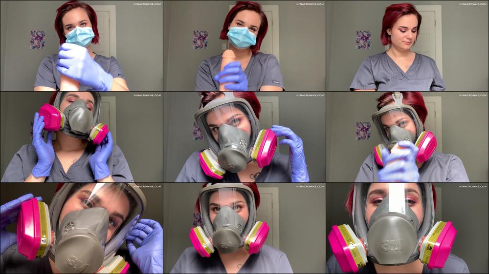 Nurse in Respirator Gives Handjob