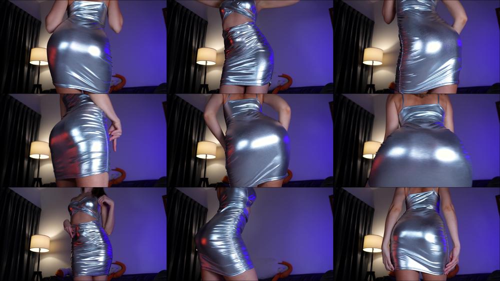 Music and dancing in the shiny dress SFW