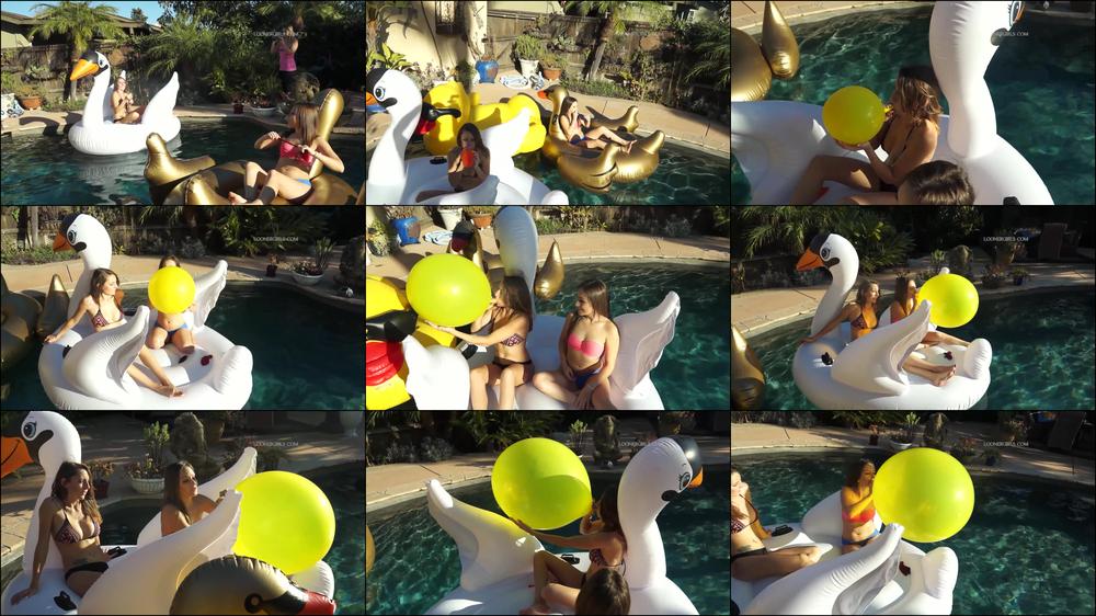 Renee n Madison's Pool Blow to Pop