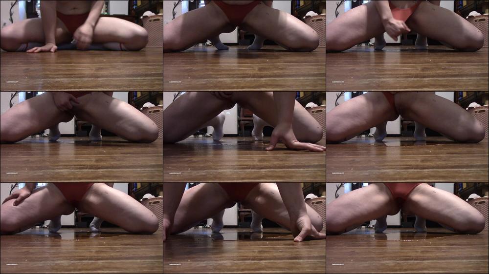 Wetting my panties and floor