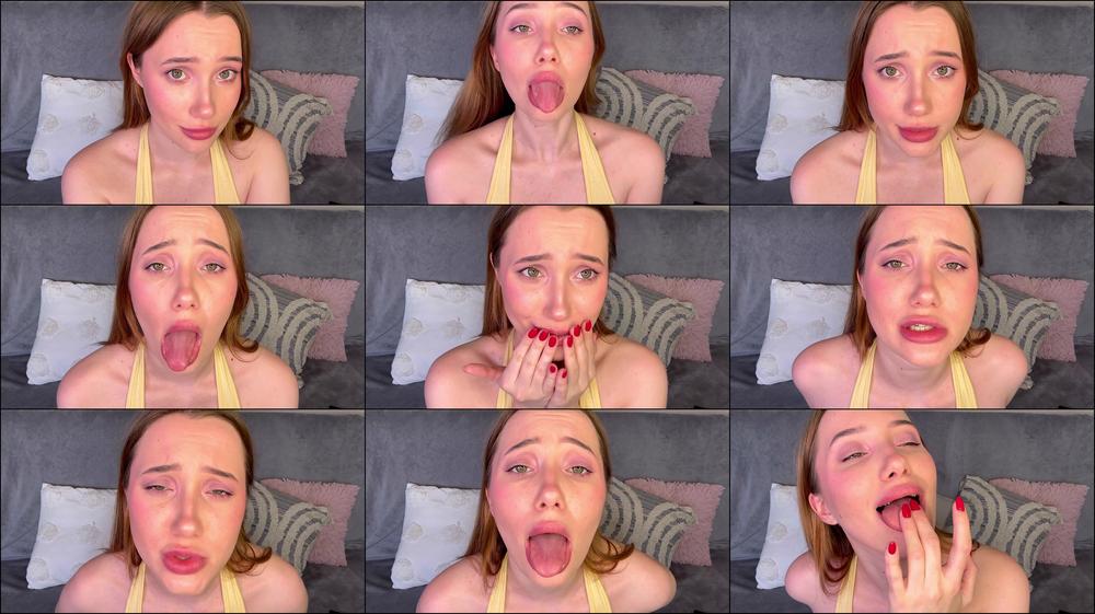 Cute girl begging for facial